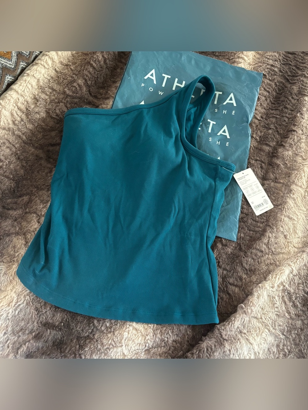 Athleta Signature Ribbed Asymmetrical Support Top